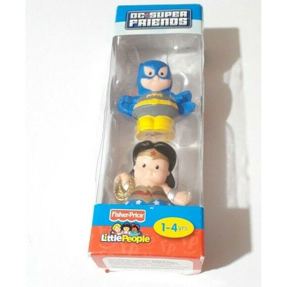 NIB Fisher Price Little People DC Super Friends Wonder Woman Batgirl Figures Set - Picture 4 of 6